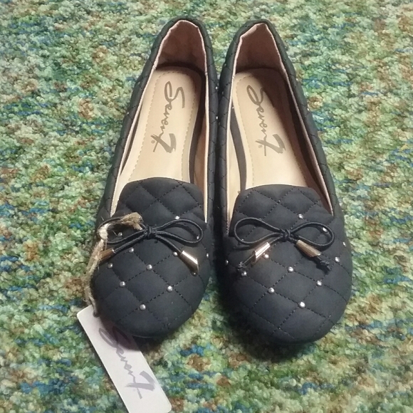 Seven7 Shoes - Seven7 Black Flats Size 9